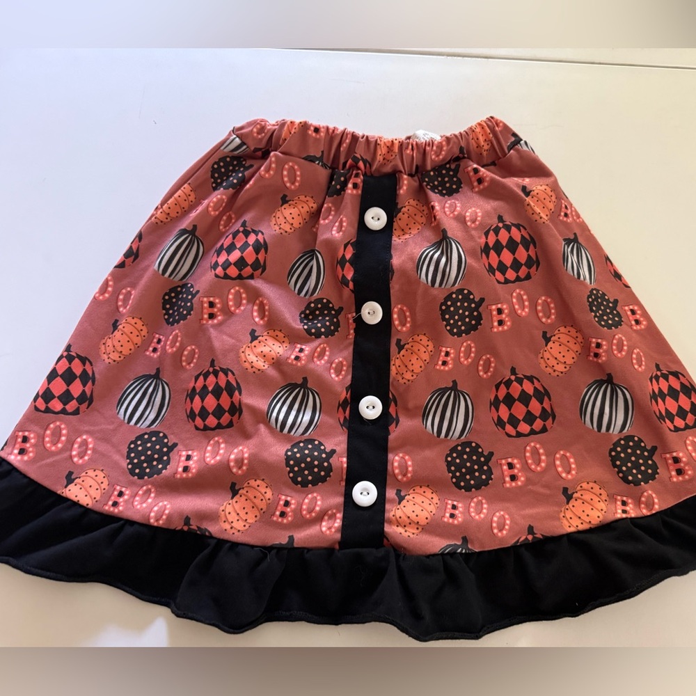 Boutique HALLOWEEN Pumpkins BOO Skirt 14/16